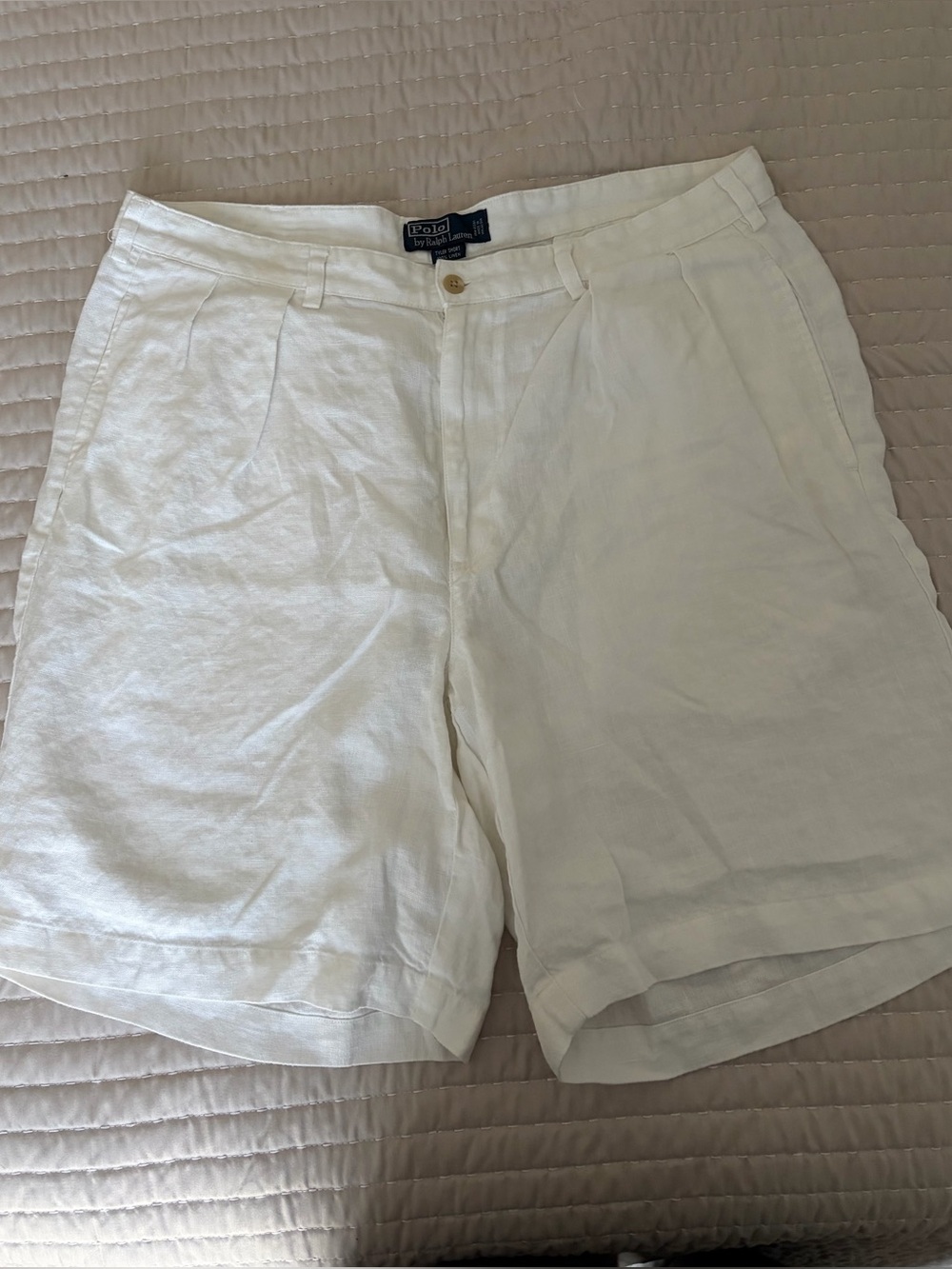 Polo Ralph Lauren White Linen Tyler Short
